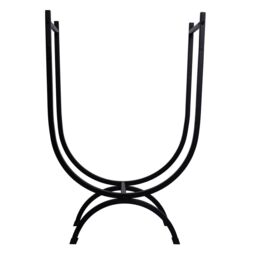 Charles Bentley Rosewood Large Log Holder Iron Black Minimalist High Sided Sturdy - thumbnail 4