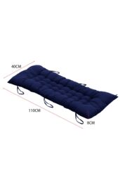 Living and Home 110cm x 40cm Thick Soft Comfortable Chaise Lounge Chair Cushion in Blue - Size: 110 cm x 40 cm - thumbnail 6