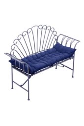 Living and Home 110cm x 40cm Thick Soft Comfortable Chaise Lounge Chair Cushion in Blue - Size: 110 cm x 40 cm - thumbnail 2