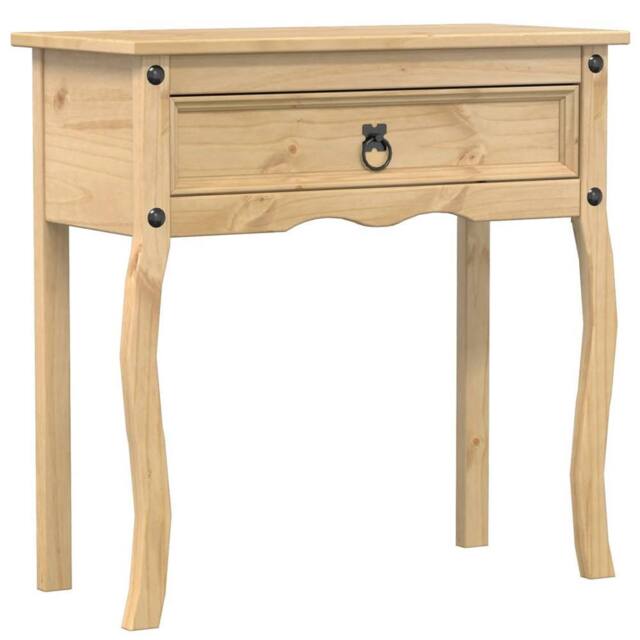 Berkfield Home Console Table Corona 73x35x73 cm Solid Wood Pine in Light Tan - Size: 73 x 35 x 73 cm - image 1