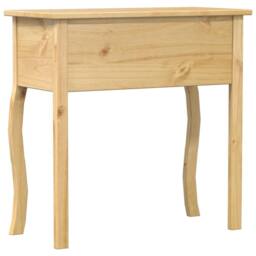 Berkfield Home Console Table Corona 73x35x73 cm Solid Wood Pine in Light Tan - Size: 73 x 35 x 73 cm - thumbnail 6