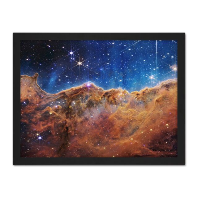 Artery8 Wall Art Print NASA James Webb Space Telescope Cosmic Cliffs in the Carina Nebula NGC 3372 NIRCam Image Large Framed Wall Décor Art - image 1