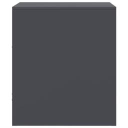 Berkfield Home Bedside Cabinet Anthracite 34.5x39x44 cm Steel in Charcoal - thumbnail 8