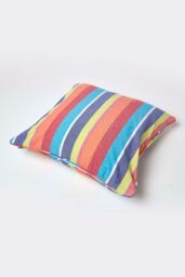 Homescapes Cotton Multi Coloured Stripe Cushion Cover - Size: 60 cm x 60 cm - thumbnail 4