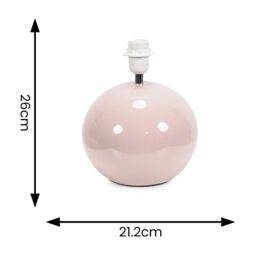 ValueLights Bosco Globe Ceramic Table Lamp Base in Natural - thumbnail 7