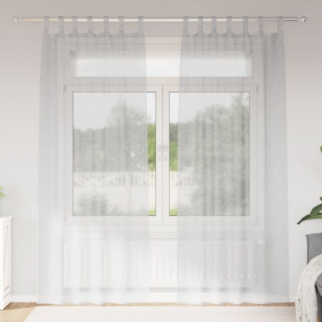 Berkfield Home Curtains with Curtains 2 pcs Light gray 140 x 260 cm Polyester - image 1