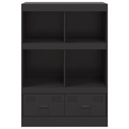 Berkfield Home Highboard Black 67x39x95 cm Steel - Size: 67 x 39 x 95 cm - thumbnail 6