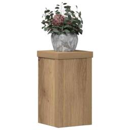 Berkfield Home Plant Stands 2 pcs Artisan Oak 10x10x18 cm Engineered Wood in Brown - Size: 10 x 10 x 18 cm - thumbnail 3