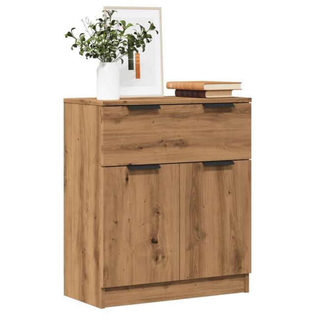Berkfield Home Sideboard Artisan Oak 60x30x70 cm Engineered Wood in Brown - Size: 60 x 30 x 70 cm - image 1