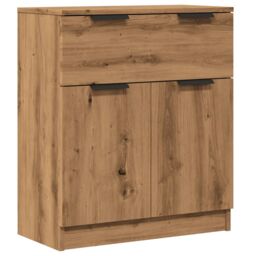 Berkfield Home Sideboard Artisan Oak 60x30x70 cm Engineered Wood in Brown - Size: 60 x 30 x 70 cm - thumbnail 2