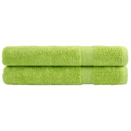 Berkfield Home Premium Towels SOLUND 2 pcs Apple Green 100x200 cm 600 gsm - thumbnail 1