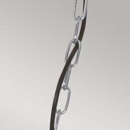 Netlighting Somerton 1 Light Outdoor Ceiling Chain Lantern Antique Nickel IP44 E27 in Grey - thumbnail 4