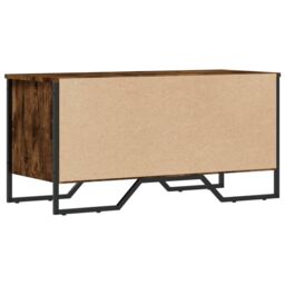 Berkfield Home Shoe Cabinet Smoked Oak 90x38x45.5 cm Engineered Wood - thumbnail 6