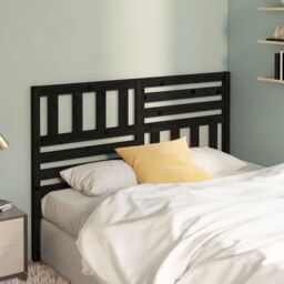 Berkfield Home Bed Headboard Black 166x4x100 cm Solid Wood Pine - Size: 166 x 4 x 100 cm - thumbnail 3