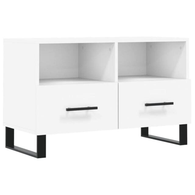 Berkfield Home TV Cabinet White 80x36x50 cm Engineered Wood - Size: 80 x 36 x 50 cm - image 1