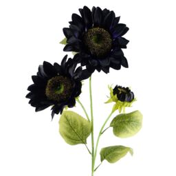 Leaf Pack of 6 x 88cm Purple Artificial Sunflower - 18 heads - Size: 6 x 88 cm - thumbnail 5
