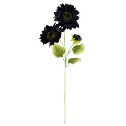 Leaf Pack of 6 x 88cm Purple Artificial Sunflower - 18 heads - Size: 6 x 88 cm - thumbnail 6
