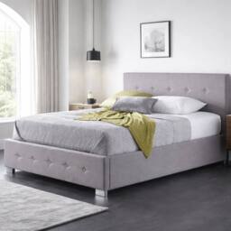 Aspire Richmond Ottoman Storage Bed Frame Side Lift Fabric in Grey - Size: Single - thumbnail 1