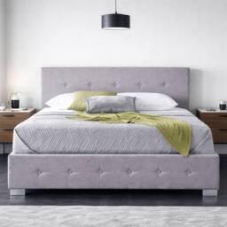 Aspire Richmond Ottoman Storage Bed Frame Side Lift Fabric in Grey - Size: Single - thumbnail 3