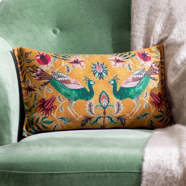 Holland Park Peacock Duo Rectangular Polyester Filled Cushion - image 1