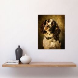 "Artery8 English Springer Spaniel Dog Lover Painting Wall Art Print in Brown - Size: W24"" x H32""" - thumbnail 4