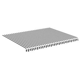 Berkfield Home Replacement Fabric for Awning Anthracite & White 4.5x3.5 m in Black - thumbnail 2
