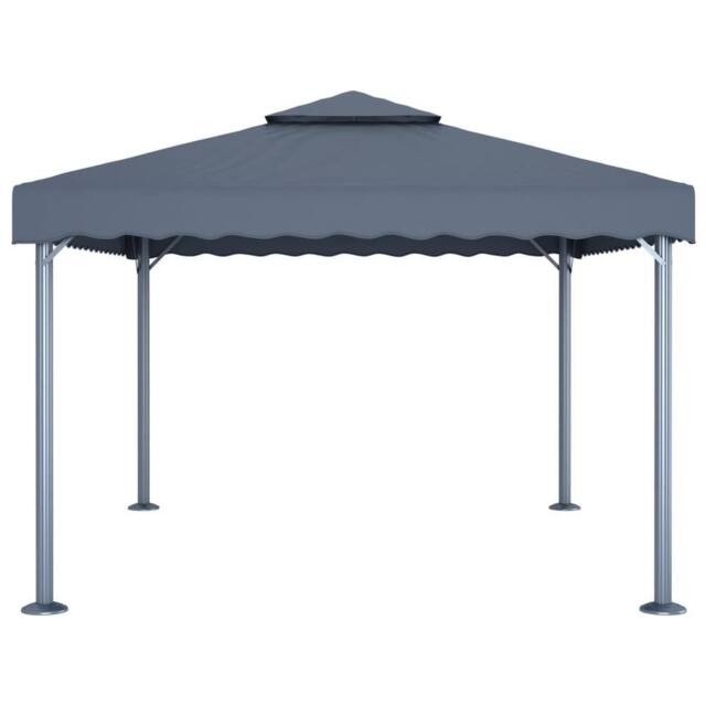 Berkfield Home Gazebo 400x300 cm Anthracite Aluminium in Dark Grey - image 1