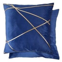 New Edge Blinds Fractal Cushion Cover in Blue - Size: 43 cm x 43 cm - thumbnail 1