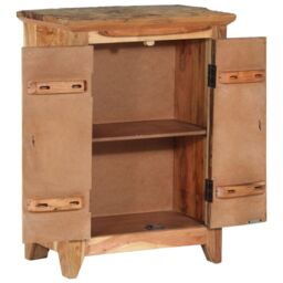 Berkfield Home Sideboard 55x33x75 cm Solid Wood Acacia & Reclaimed in Brown - Size: 55 x 33 x 75 cm - thumbnail 3