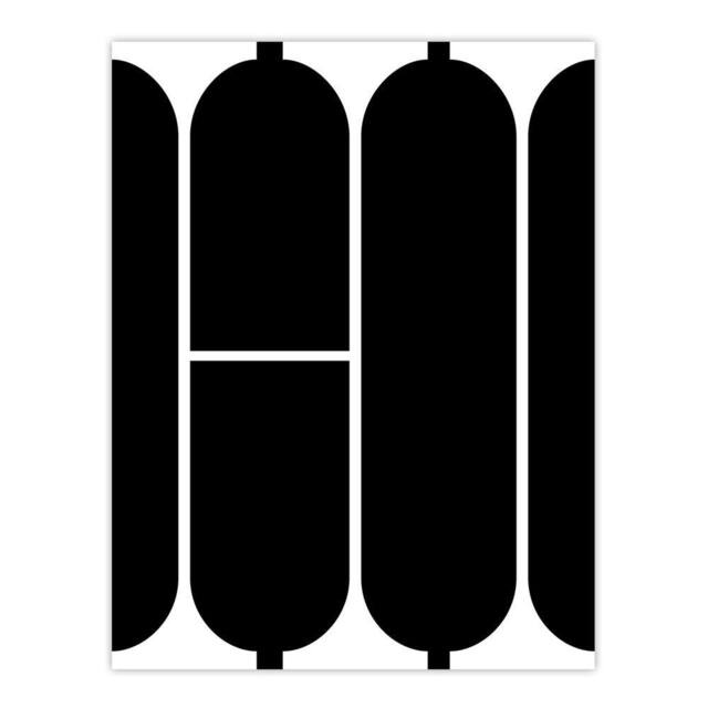 "Artery8 Large Hi Word Bold Black White Typography Design Wall Art Print - Size: W12"" x H16""" - image 1