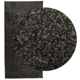 Berkfield Home Rug ISTAN High Pile Shiny Look Anthracite 100x200 cm in Black - Size: Medium - thumbnail 3