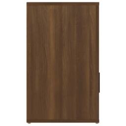 Berkfield Home Bedside Cabinet Brown Oak 50x36x60 cm Engineered Wood - Size: 50 x 36 x 60 cm - thumbnail 8