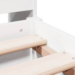 Berkfield Home Bookcase Bed without Mattress White 140x190cm Solid Wood Pine - Size: 140x190 cm - thumbnail 9
