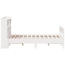 Berkfield Home Bookcase Bed without Mattress White 140x190cm Solid Wood Pine - Size: 140x190 cm - thumbnail 5