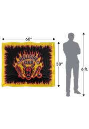 Stranger Things Hellfire Club Logo Flames 152 X 127 Cm Blanket in White - thumbnail 5