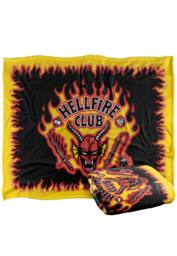 Stranger Things Hellfire Club Logo Flames 152 X 127 Cm Blanket in White - thumbnail 2