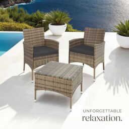 tectake Garden Furniture Set Lucerne in Natural - Size: 2 Seater - thumbnail 8