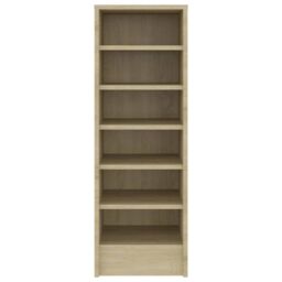 Berkfield Home Shoe Cabinet Sonoma Oak 31.5x35x90 cm Engineered Wood in Brown - thumbnail 3