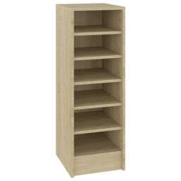 Berkfield Home Shoe Cabinet Sonoma Oak 31.5x35x90 cm Engineered Wood in Brown - thumbnail 2