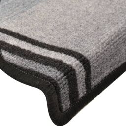 Berkfield Home Self-adhesive Stair Mats 15 pcs Black & Grey 65x21x4 cm - Size: Medium - thumbnail 6