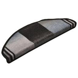 Berkfield Home Self-adhesive Stair Mats 15 pcs Black & Grey 65x21x4 cm - Size: Medium - thumbnail 3