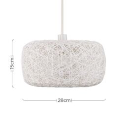 ValueLights Bjorn White Ceiling Pendant Shade - thumbnail 6