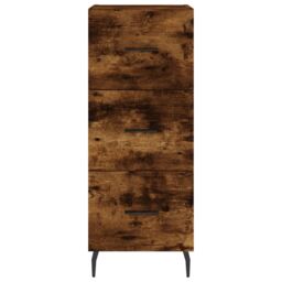 Berkfield Home Highboard Smoked Oak 34.5x34x180 cm Engineered Wood in Brown - thumbnail 6