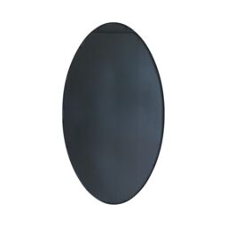 "MirrorOutlet Black Metal Framed Oval Garden Wall Mirror 71"" X 39"" (180 x 100CM) - Size: 1 Pack" - thumbnail 3