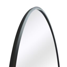 "MirrorOutlet Black Metal Framed Oval Garden Wall Mirror 71"" X 39"" (180 x 100CM) - Size: 1 Pack" - thumbnail 4