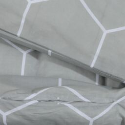 Berkfield Home Duvet Cover Set Grey 200x200 cm Cotton - thumbnail 4