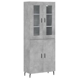 Berkfield Home Highboard Concrete Grey 69.5x34x180 cm Engineered Wood - thumbnail 2