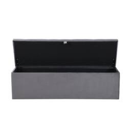 BTM Velvet Storage Bench Bed Stool Grey - thumbnail 8