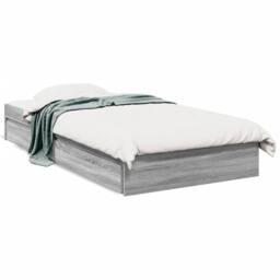 Berkfield Home Modern Bed Frame with Drawers without Mattress Grey Sonoma 90x190 - Size: Single - thumbnail 3