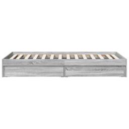 Berkfield Home Modern Bed Frame with Drawers without Mattress Grey Sonoma 90x190 - Size: Single - thumbnail 5